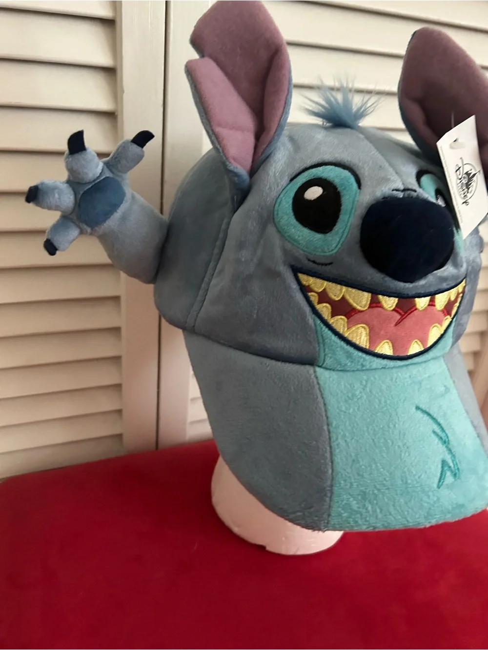 Disney Stitch Plush Character Hat in blue